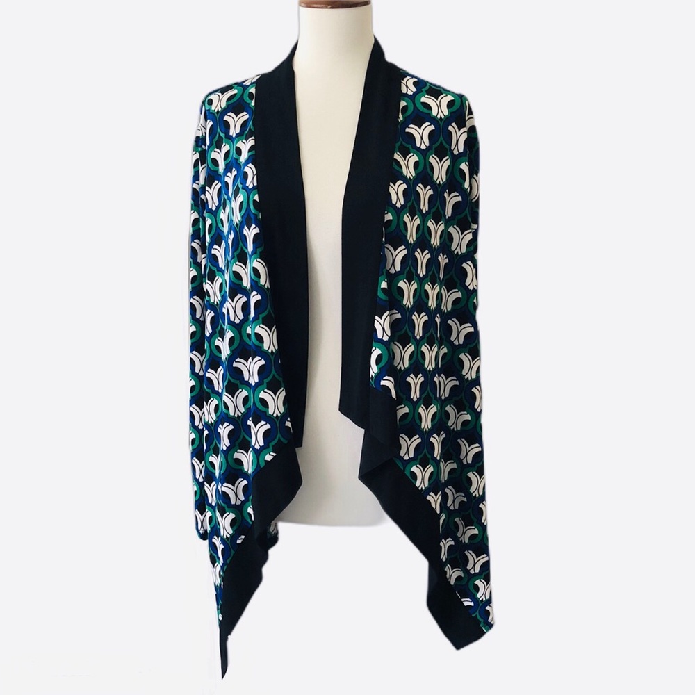 Kasper open front waterfall cardigan